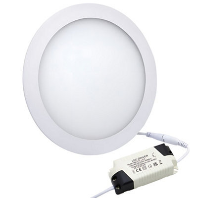 Long Life Lamps Company 18W Led Round Recessed Ceiling Panel 6500K Cool White - image 1