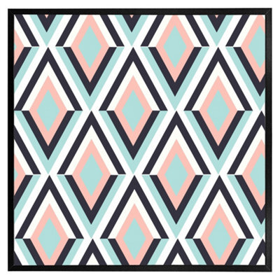 "Andrew Lee Geometric Pattern (Picutre Frame) / 20X20"" / Oak" - image 1