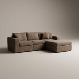 Loft Home Arden Stone Mocha Taupe Rhf Corner Sofa - thumbnail 2