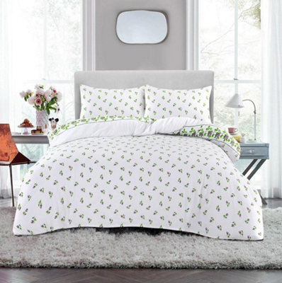Homes & Linen Jacob Floral Paint Reversible Duvet Quilt Cover & Pillow Case Bedding Set In All Sizes