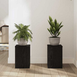 Walplus Plant Stand 2 Pcs Black Oak 20 X 20 X 30 Cm Engineered Wood - thumbnail 4