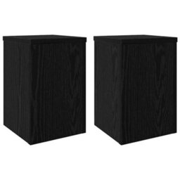 Walplus Plant Stand 2 Pcs Black Oak 20 X 20 X 30 Cm Engineered Wood - thumbnail 2