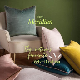 furn. Furn Meridian Velvet Piped Feather Rich Cushion, Teal/cylon, 55 X 55Cm - thumbnail 6