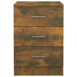 Berkfield Bedside Cabinets 2 Pcs Smoked Oak 38X35X56 Cm Engineered Wood - thumbnail 5