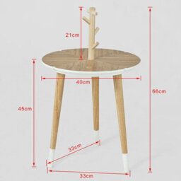 Sobuy Fbt38-Nw, Round Nesting Tables Set Of 3 Small Side End Tables,wood Effect,w40Xd40Xh67 - thumbnail 3