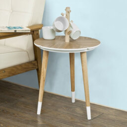 Sobuy Fbt38-Nw, Round Nesting Tables Set Of 3 Small Side End Tables,wood Effect,w40Xd40Xh67 - thumbnail 2