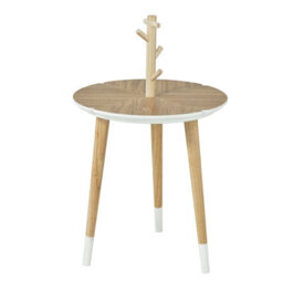 Sobuy Fbt38-Nw, Round Nesting Tables Set Of 3 Small Side End Tables,wood Effect,w40Xd40Xh67 - thumbnail 1