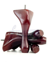 L&F Queen Anne Wooden Legs 150mm Mahogany High Set Of 4 Replacement Furniture Feet Chairs Sofas Footstools M8 (8mm) - thumbnail 5