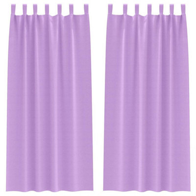 Berkfield Modern Curtains With Curtains 2 Pcs Purple Polyester - image 1