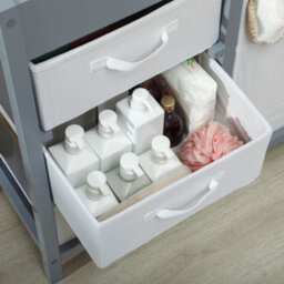 Aiyaplay Baby Changing Unit With 4 Drawers, Diaper Changing Table, Grey - thumbnail 8