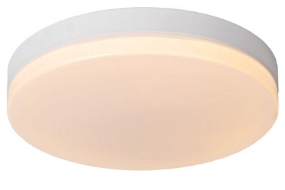 Lucide Biskit Modern Flush Ceiling Light Bathroom 40Cm - Led - 1X36W 2700K - Ip44 - White - image 1