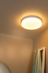 Lucide Biskit Modern Flush Ceiling Light Bathroom 40Cm - Led - 1X36W 2700K - Ip44 - White - thumbnail 4