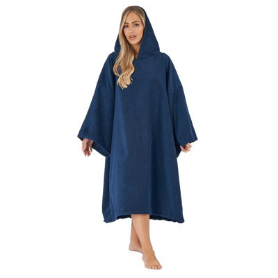 OHS Adult Poncho Oversized Hooded Towel Bath Robe - image 1