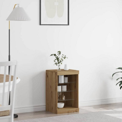 Berkfield Sideboard With Led Lights Artisan Oak 41X37X67 Cm - image 1
