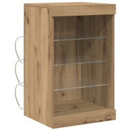 Berkfield Sideboard With Led Lights Artisan Oak 41X37X67 Cm - thumbnail 2