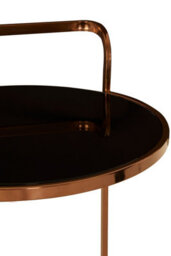 Orsina Versatile 2 Tier Rose Gold Finish Drinks Trolley, Elegant Drinks Trolley For Parties, Durable Drinks Trolley - thumbnail 4