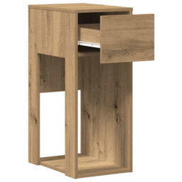 Berkfield Computer Tower Stand With Drawer Artisan Oak 30X44X74 Cm - thumbnail 4