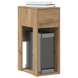 Berkfield Computer Tower Stand With Drawer Artisan Oak 30X44X74 Cm - thumbnail 1