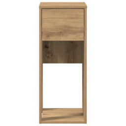 Berkfield Computer Tower Stand With Drawer Artisan Oak 30X44X74 Cm - thumbnail 5