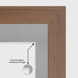 AK Frames 20X14 Walnut Modern Multi Photo Frame With Silver Mount - Holds 2 Apertures (2X) A4 Photos - thumbnail 7