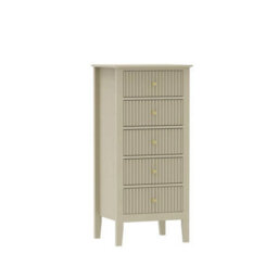 Melody Maison Chest Of Drawers, Tall Bedside Table, Pair Of Bedside Tables & Dressing Table Set - Hales Taupe Range - thumbnail 8