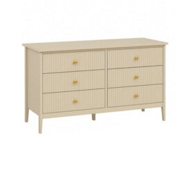 Melody Maison Chest Of Drawers, Tall Bedside Table, Pair Of Bedside Tables & Dressing Table Set - Hales Taupe Range - thumbnail 9