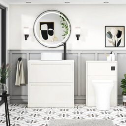 Royal Bathrooms Royal Bathroom Elmore 800mm Classic White Freestanding Bathroom Vanity Unit 2 Drawer Plain White Worktop With Elena Basin - thumbnail 5