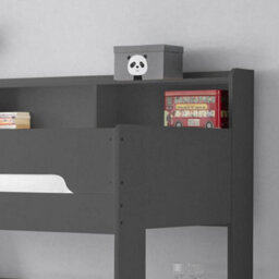 Orion Grey Oak Wooden Storage Bunk Bed Frame - 3Ft Single - thumbnail 3