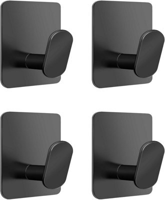 Adhesive Hooks, 6 Pieces Transparent Self, For Hanging In Bathroom, Kitchen, Wall, Door, Towel Rack - image 1