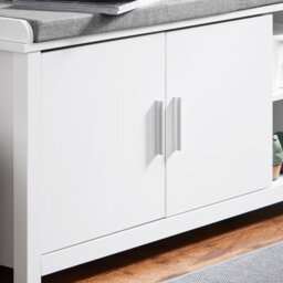 Sobuy Fsr168-W, Hallway Storage Bench Shoe Bench Shoe Cabinet Shoe Rack With Seat Cushion,white,w105Xd35Xh50 - thumbnail 8