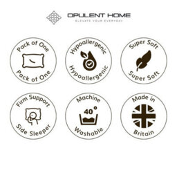 Opulent Home Hotel Quality Ultra Soft Striped Pillow - Anti-Allergy, Medium-Firm Support - Pack Of 1 - thumbnail 9