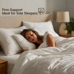 Opulent Home Hotel Quality Ultra Soft Striped Pillow - Anti-Allergy, Medium-Firm Support - Pack Of 1 - thumbnail 4