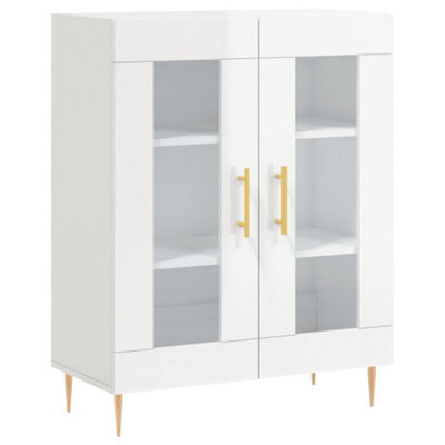 Berkfield Classic Sideboard High Gloss White 69.5X34X90 Cm Engineered Wood - image 1
