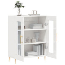 Berkfield Classic Sideboard High Gloss White 69.5X34X90 Cm Engineered Wood - thumbnail 4
