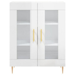Berkfield Classic Sideboard High Gloss White 69.5X34X90 Cm Engineered Wood - thumbnail 5