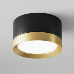 Luminosa Lighting Luminosa Maytoni Hoop Surface Mounted Downlight Black, Gold, 5Cm, Gx53 - thumbnail 1