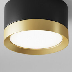 Luminosa Lighting Luminosa Maytoni Hoop Surface Mounted Downlight Black, Gold, 5Cm, Gx53 - thumbnail 3