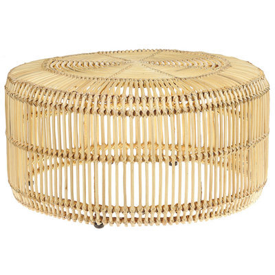 Beliani Coffee Table Limni Rattan Light Brown - image 1