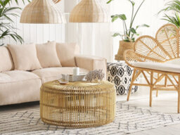 Beliani Coffee Table Limni Rattan Light Brown - thumbnail 2