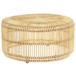 Beliani Coffee Table Limni Rattan Light Brown - thumbnail 1