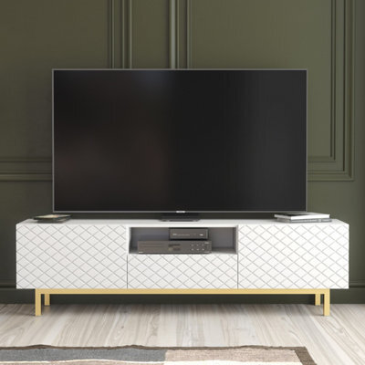 Creative Furniture Diamond Luxe Tv Unit 180Cm - White - image 1