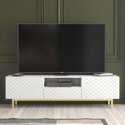 Creative Furniture Diamond Luxe Tv Unit 180Cm - White - thumbnail 1