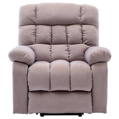 Electric Power Lift Riser Recliner Chair Fabric Heat & Massage Armchair Beige - image 1