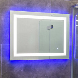Plum&clay Luca Led Illuminated Backlit Bathroom Mirror With White And Blue Light (H)600mm (W)800mm - thumbnail 5
