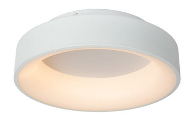 Lucide Mirage Modern Flush Ceiling Light 38Cm - Led Dim. - 1X22W 2700K - White - image 1