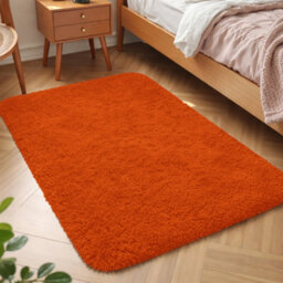 Aspire Homeware Non-Slip Rust Shaggy Rug Soft Fluffy Washable Doormat, (L)80Cm X (W)50Cm - thumbnail 6