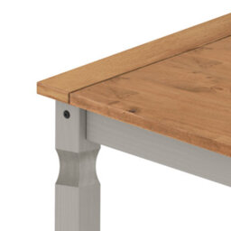 "Mercers Furniture Corona Grey Wax 4'0"" Dining Table & 4 Chairs Set Solid Wood Pine Wooden Kitchen With Mexican Styling" - thumbnail 5