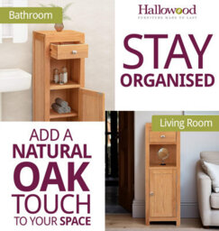 Hallowood Furniture Waverly Oak Bathroom Cabinet - thumbnail 6