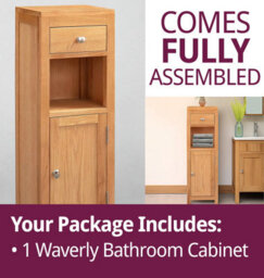 Hallowood Furniture Waverly Oak Bathroom Cabinet - thumbnail 7