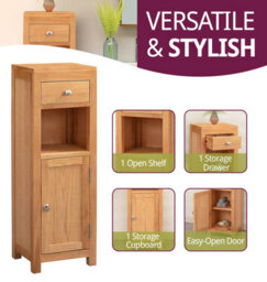 Hallowood Furniture Waverly Oak Bathroom Cabinet - thumbnail 5